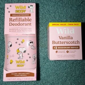 Snoopy Vanilla Butterscotch Refillable Deodorant Bundle